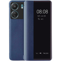 Carcasă pentru Xiaomi Redmi 13C / Poco C65, cu clapetă Side View, albastru