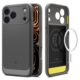 Carcasă Spigen Rugged Armor MagSafe pentru iPhone 17 Pro, gri
