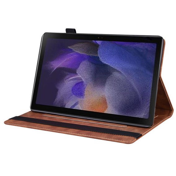 Husă pentru Samsung Galaxy Tab A9+, Classic, cu spațiu pentru stylus, maro