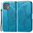 Cu clapetă pentru Motorola Edge 20 Lite, Butterfly, albastru