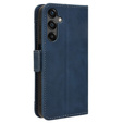 Cu clapetă pentru Samsung Galaxy M35, Card Slot, albastru închis