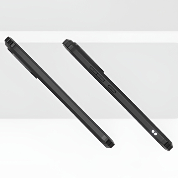 Carcasă pentru Oppo Reno 14, întărită, transparentă cu laturi negre