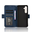 Cu clapetă pentru Samsung Galaxy S25 FE, Card Slot, albastru închis