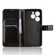 Cu clapetă pentru Infinix Hot 40i, Crazy Horse Wallet, negru