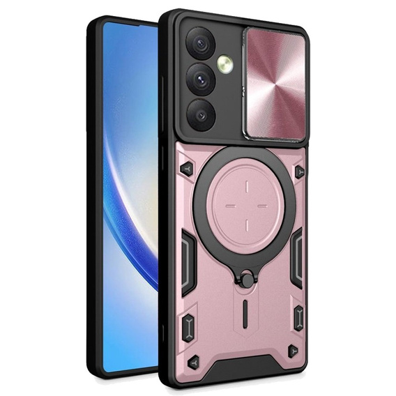Husă blindată pentru Samsung Galaxy A54 5G, CamShield Slide, roz rose gold