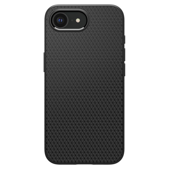 Carcasa Spigen pentru iPhone 16E, Liquid Air, negru + 9H Tempered Glass