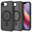 Carcasă MagSafe Spigen pentru iPhone 16E, Ultra Hybrid, transparent / negru + 9H Tempered Glass