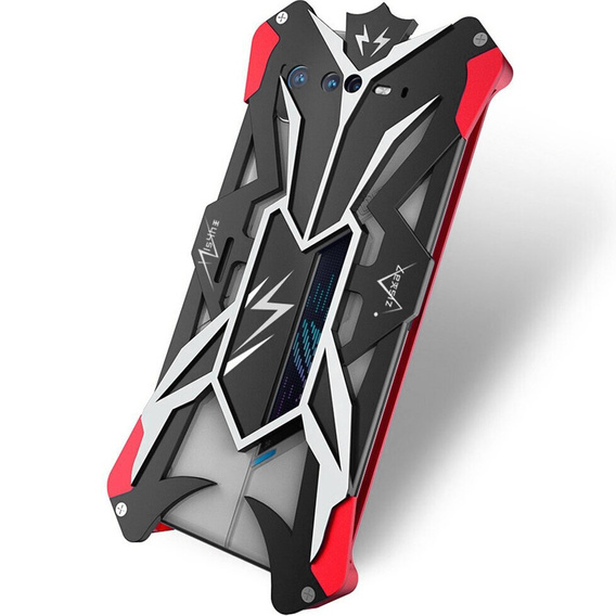 Husă blindată pentru Asus ROG Phone 6 5G, Aluminum Alloy, negru / roșu