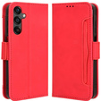 Cu clapetă pentru Samsung Galaxy A25 5G, Card Slot, roșu