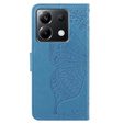 Cu clapetă pentru Xiaomi Poco X6 5G, Butterfly, albastru