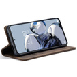 Husa CASEME pentru Xiaomi 12T / 12T Pro, Leather Wallet Case, maro