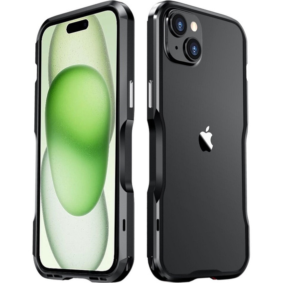 Husa LUPHIE pentru iPhone 15, Armor Bumper, negru