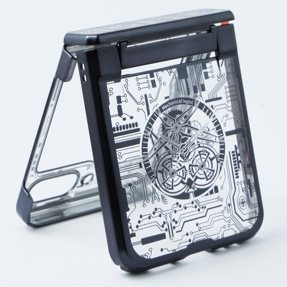 Husă pentru Samsung Galaxy Z Flip 5 5G, Mechanical Legend, negru