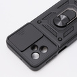 Husă blindată pentru Motorola Moto G54 5G, CamShield Slide, negru