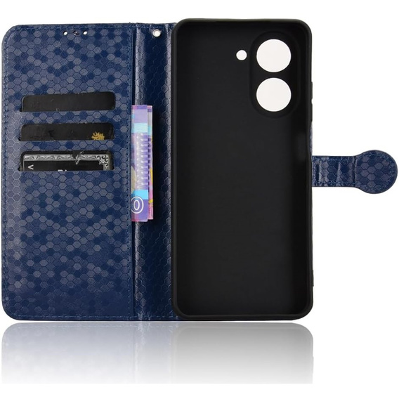 Husa cu clapetă pentru Xiaomi Redmi A5, Wallet Rhombus, albastru