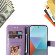 Cu clapetă pentru Xiaomi Redmi Note 13 Pro 5G, Mandala, violet