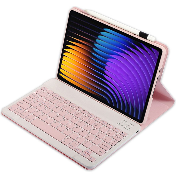 Carcasă cu tastatură bluetooth pentru Xiaomi Pad 7 / 7 Pro, roz