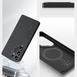 Carcasa BENKS Kevlar pentru Samsung Galaxy S25 Ultra, pentru MagSafe, Carbon Fiber, negru