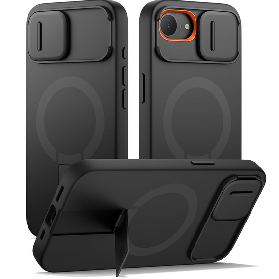 SURITCH - Husă de protecție magnetică cu capac pentru cameră și suport pentru iPhone 16e