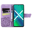Cu clapetă pentru Oppo A58 4G, Butterfly, violet