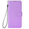 Cu clapetă pentru Oppo A17, Wallet Smart Magnet, violet