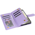 Husă cu clapetă pentru Samsung Galaxy S25 Edge, Rhombus Crossbody Leather, violet