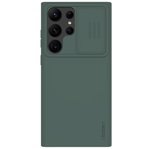 Husă NILLKIN pentru Samsung Galaxy S23 Ultra, husă CamShield din silicon pentru MagSafe, verde