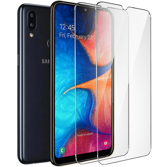 2x sticlă călită pentru Samsung Galaxy A20E, ERBORD 9H Hard Glass pe ecran