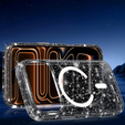 Husă pentru iPhone 17 Pro, pentru MagSafe, glitter - negru translucid