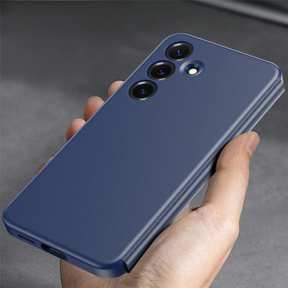 Husă din piele cu fereastră Smart View pentru Samsung Galaxy S25 FE