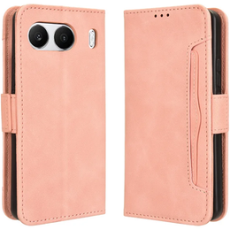 Cu clapetă pentru OnePlus Nord 4, Card Slot, roz