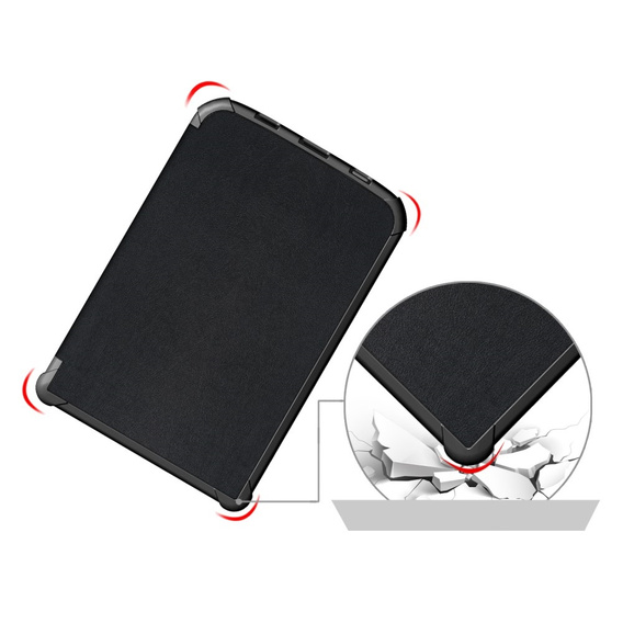 Carcasă pentru PocketBook Touch Lux 4 5 606 616 627 628 632 633, Smartcase, negru