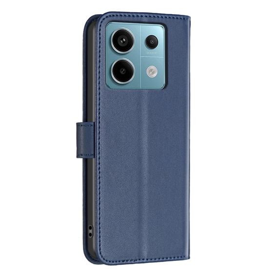 Husa cu clapetă pentru Xiaomi Redmi Note 13 Pro 4G / Xiaomi Redmi Note 14S / Xiaomi Poco M6 Pro 4G, BINFEN Wallet, albastru