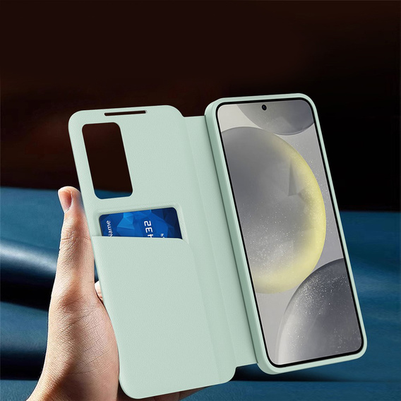 Husă tip portofel Smart View pentru Samsung Galaxy S26, verde