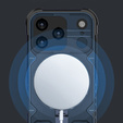 Husă pentru iPhone 17 Pro Max, pentru MagSafe, blindată cu suport, albastru