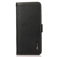 KHAZNEH RFID caz pentru Samsung Galaxy S23 Ultra, Litchi Texture, negru