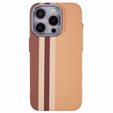 Carcasa pentru iPhone 15 Pro Max, Carbon Fiber MagSafe, galben