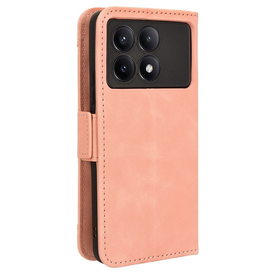 Cu clapetă pentru Xiaomi Poco F6 Pro, Card Slot, roz