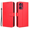 Cu clapetă pentru Motorola Edge 50 Fusion 5G, Crazy Horse Wallet, roșu