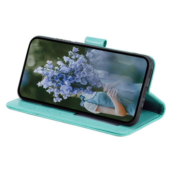 Cu clapetă pentru Samsung Galaxy A55 5G, Mandala Flower, verde