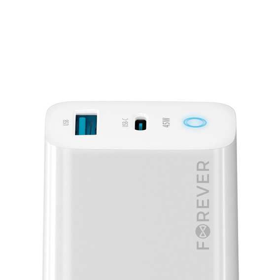 Încărcător de rețea GaN 45 W USB-C + USB