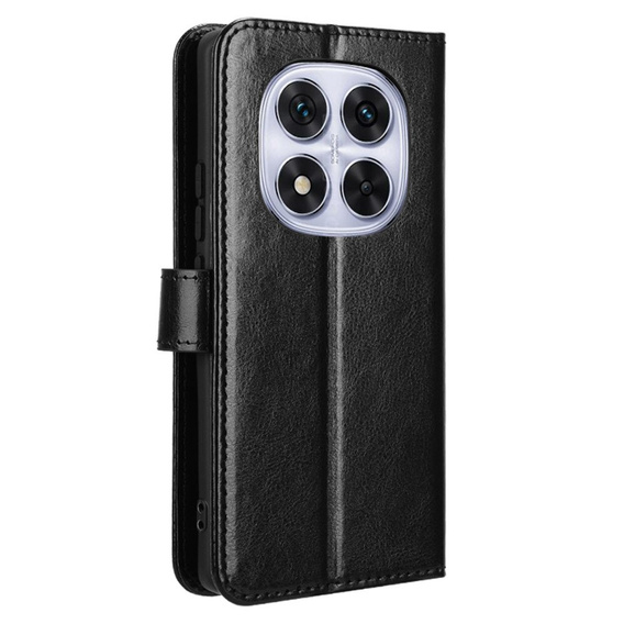 Cu clapetă pentru Xiaomi Redmi Note 14 Pro+, Crazy Horse Wallet, negru