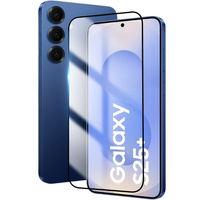 Sticlă călită 3D pentru Samsung Galaxy S25+, cadru negru