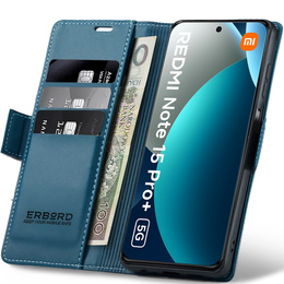 Husă flip lucioasă ERBORD Litchi pentru Xiaomi Redmi Note 15 Pro Plus 5G / Poco M8 Pro 5G