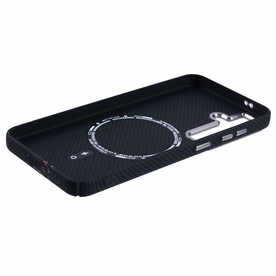 Carcasa pentru Samsung S25+ Plus, Carbon Fiber MagSafe, negru