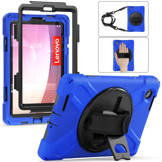 Husă pentru copii pentru Lenovo Tab M8 Gen 4 TB-300FU, blindată cu curea, albastru