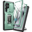 Carcasă pentru Samsung Galaxy S24 Ultra, seria Tongate MECH cu suport, verde deschis