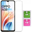 Carcasă pentru Oppo A18 4G / A38 4G, Anti-Shock, transparentă + sticlă 9H