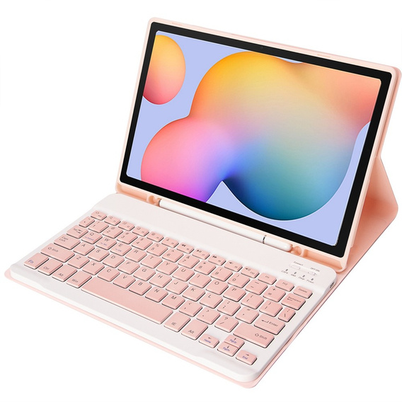 Carcasă + tastatură Samsung Galaxy Tab S6 Lite P610/P615 / S6 Lite 2022 10.4, Pen Slot, roz rose gold