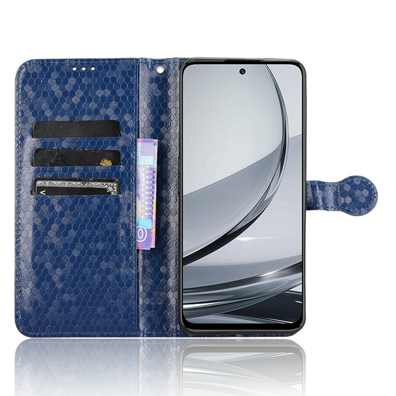 Husă tip portofel Rhombus pentru Nubia Focus Pro 5G, albastră